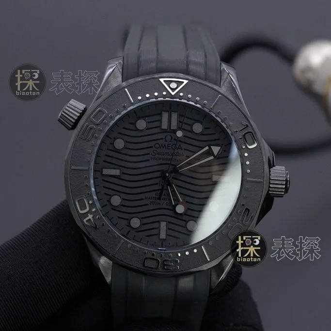 TVS FactorySeamasterOmega1:1replica watch lume gray plate rubber strap front view