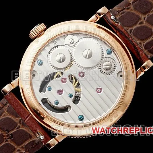 Breguet collectible watch RMS factory classic silver white dialtourbillonrose gold mechanical leather strap model front live photo