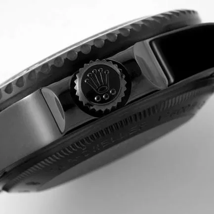 Rolextop-tier men's black dialsteel braceletSubmariner customized version mechanical watch front view