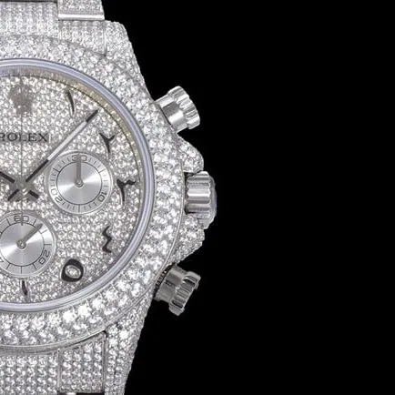 Rolextop-tier watch men's white dialsteel bracelet new universe chronograph Daytona gypsophila 40 series mechanical watch front view