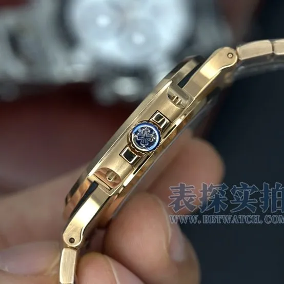 3K FactoryPatek PhilippeNautilustop-tier watch men's rose gold coffee noodle steel bracelet model price and pictures front live photo