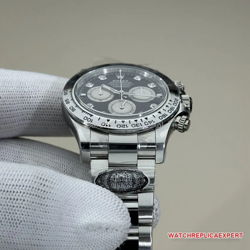 Clean FactoryRolexDaytonatop-tier 1:1high-quality replicablack dialsteel bracelet model 116509front live photo