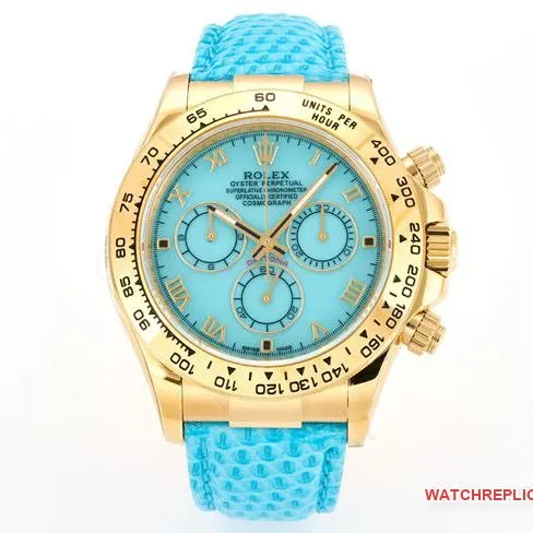 Watch Rolex Daytona Blue Fritillaria Disc 116519clasplive photos