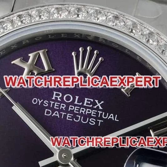 ARF FactoryRolex log 1:1top-tier purple plate diamond bezel Roman numerals 31mm five grid link 278384braceletlive photos