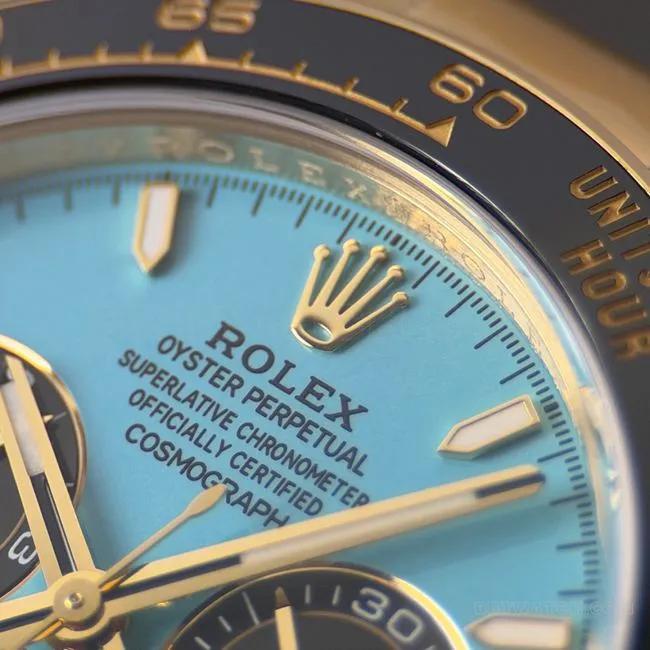 CBD Factory Rolex1:1replica watch Daytona gold case Tiffany blue dial4131front live photo