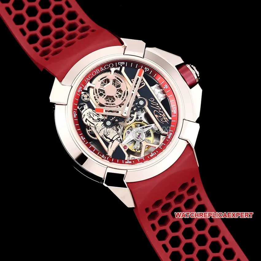 TW factory Czech Leopard C Ronaldo CR7 jointly customized red rubber model front live photo