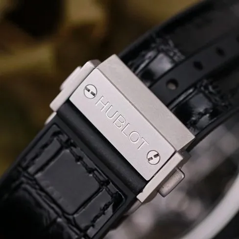 Hublot top-tierhigh-quality watch men's black dial black belt tourbillon MASTERPIECE series mechanical watch front view