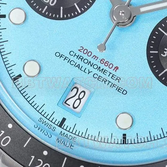 ZF factory Tudor Biwan top blue disk chronograph steel strap models M79360 front real picture