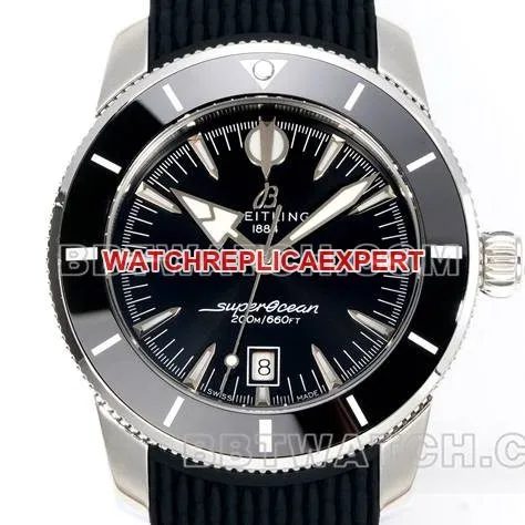 Watch Super Ocean Culture BLS Factory Breitlingblack Dial Rubber Braceletfront Live Photo