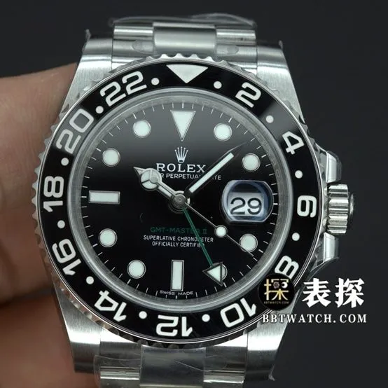 C factory RolexGMT-Mastersuper watch Batman c circle steel bracelet model pictures and prices caseback live photo