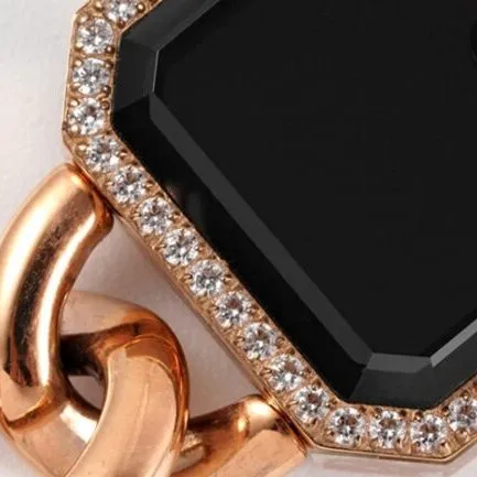 top-tier replicaChanel women's black dialrose gold with Premiere series steel braceletquartz watch front view
