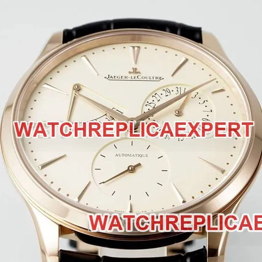 Jaeger-LeCoultre collectible watches APS factory ultra-thin master rose gold 896 movement power reserve mechanical belt models front real picture