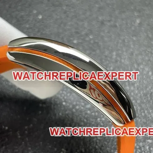 collectible watch V45 Franck Muller ABF factory blue dial orange leather braceletfront live photo