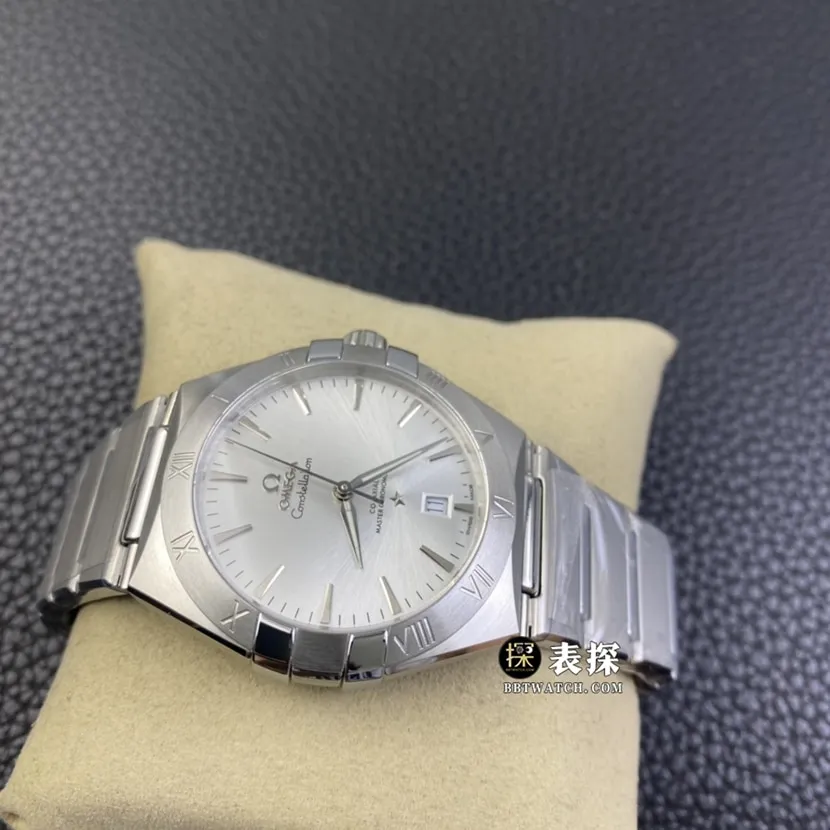 Omega Constellation watch men's silver dialsteel bracelet pictures and prices front live photo