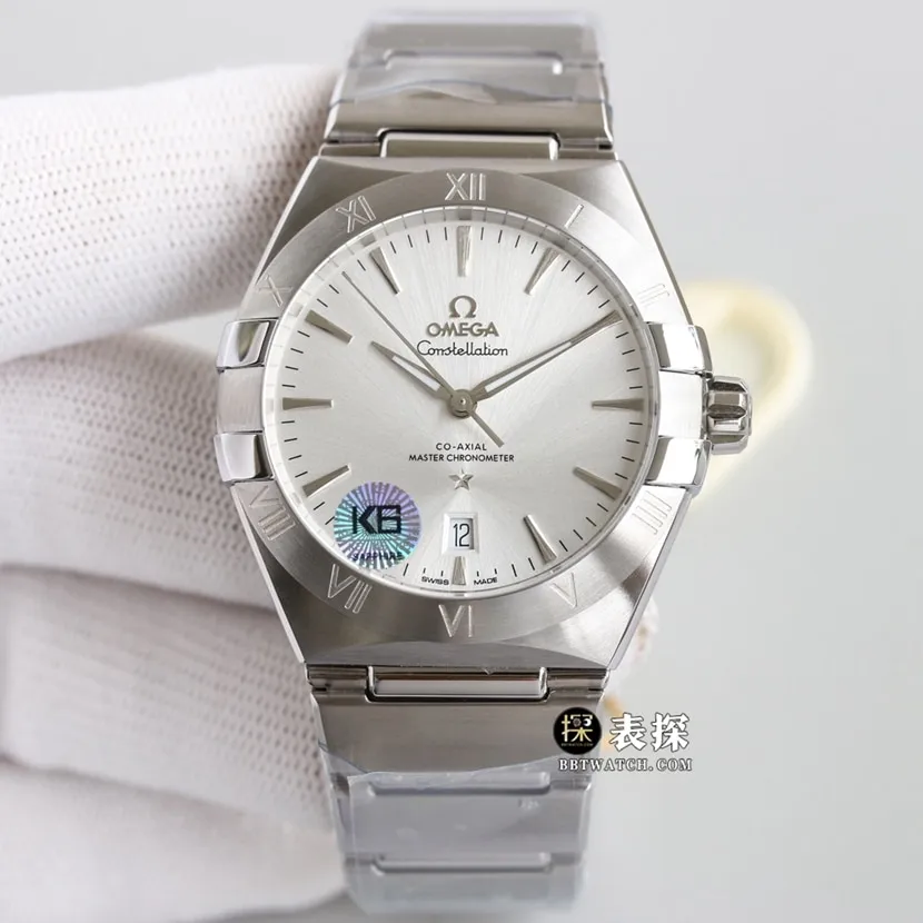 Omega constellation 131.10.39.20.02.001super watch men's silver dialsteel bracelet picture and price front live photo