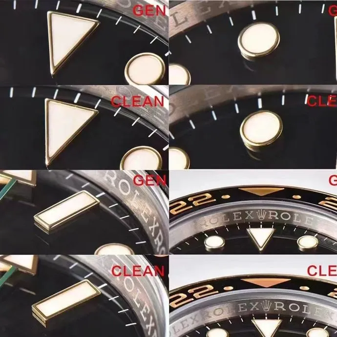 C factory Greenwich GMT genuine vs. fake comparison review top Rolex watch detail photos