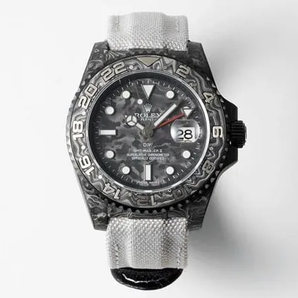 Top Rolex imitation black plate carbon fiber automatic mechanical men's watches front view