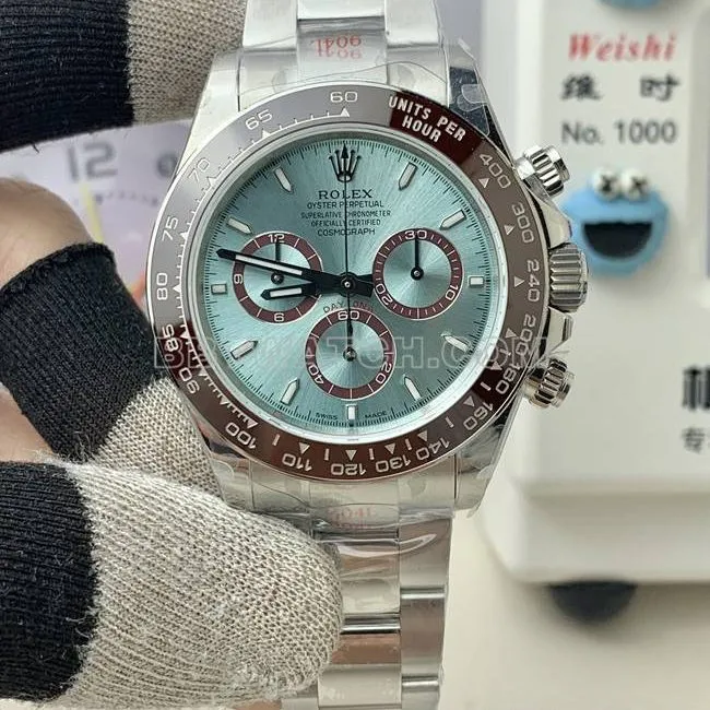 QF factory 1:1replica watch RolexDaytona ice blue dial4131 mechanical braceletlive photos