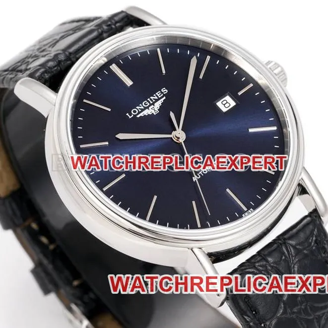Longines1:1replica watch XC factory elegant 40mmblue dialL888mechanical movementleather strap model front live photo