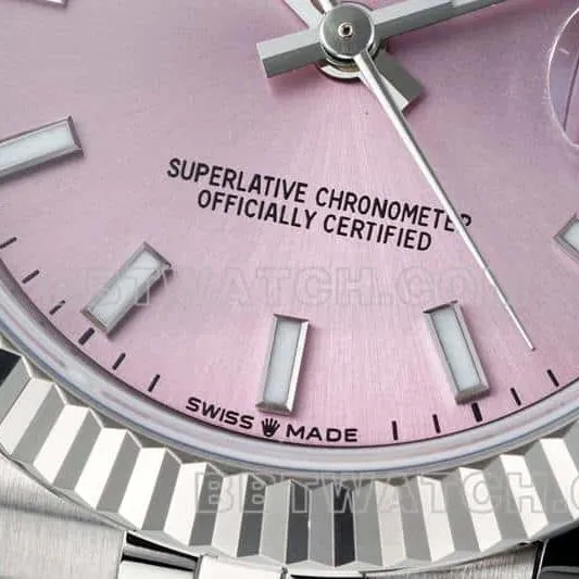 ARF FactoryRolex log top-tier 1:1high-quality powder plate stick hour markers 31mm five-grid chain link 278274front live photo