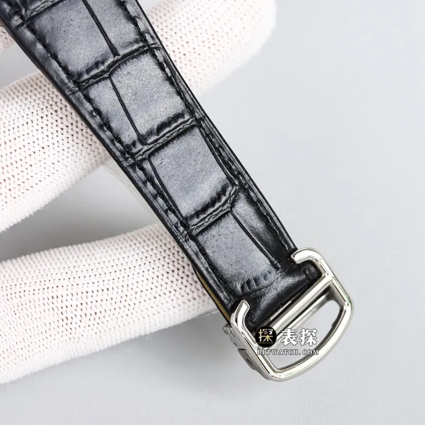 F5 factory CartierWF100015top-tier 1:1super watch men's silver gray plate rose gold diamond leather strap model pictures and prices front live photo