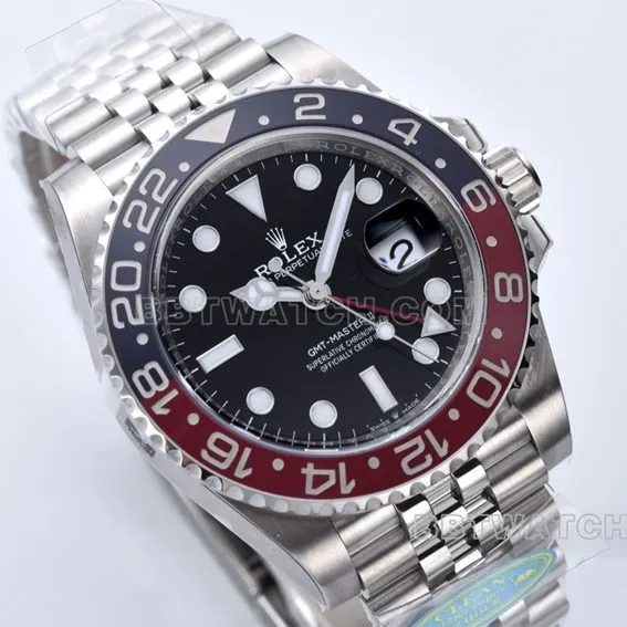 Factory C RolexGMT-Mastertop-tier 1:1high-quality replicaPepsi bezelm126710blro-0001front live photo