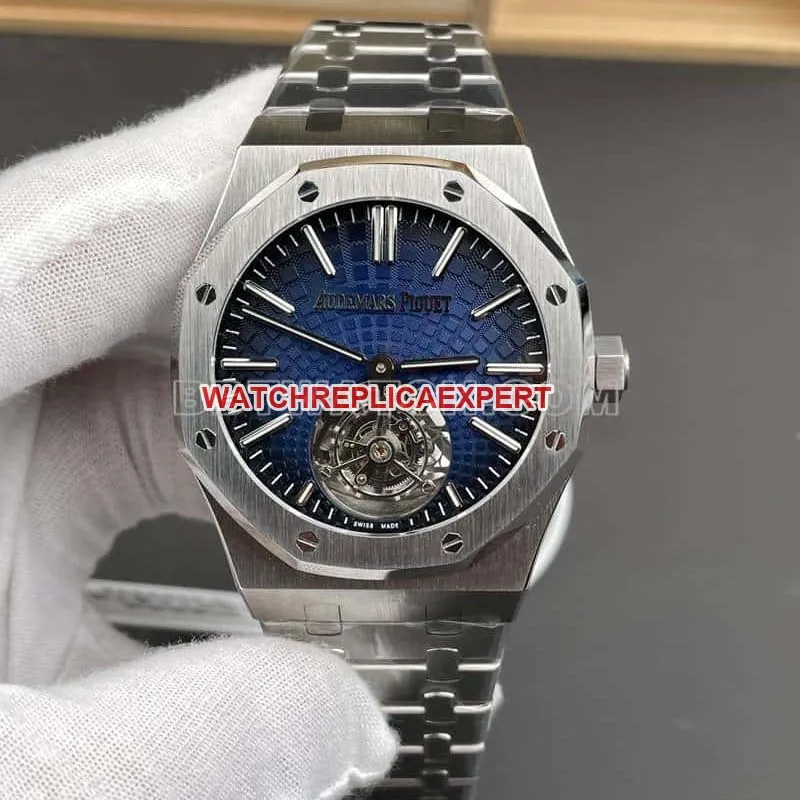 BBS factory Audemars PiguetRoyal Oak1:1top-tier smoked blue dialtourbillon26530front live photo