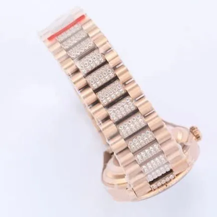 EW Factorytop-tier replicaRolex1:1 watch men's gold plate gold band 2021 new automatic movementday displayDatejust series watch front view