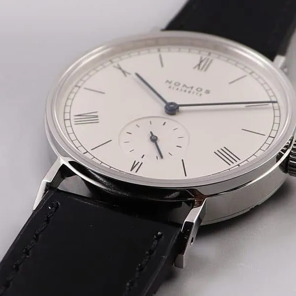 nomos watches nomos minimalist pure men's mechanical front view