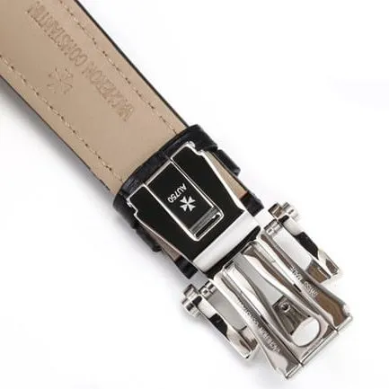VCR factory Vacheron Constantintop-tier watch men's Maltese tourbillonwhite dial black belt fully automatic movementleather strap watch front view