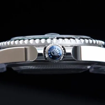 V9 factory top-tier replicaRolexGMT-MasterGMT V4 black and green ceramic bezel3285 all-in-one blue hairspring men's watch front view