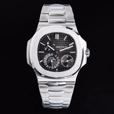 top-tierPatek Philippe5712GR king of steel black dialreplica watch movement picture