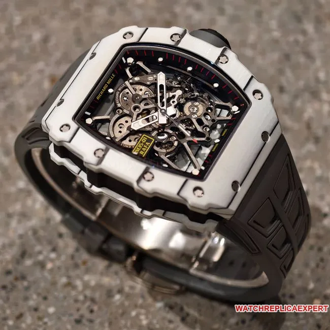 watch Richard Mille hollow dialRM35-01 front live photo