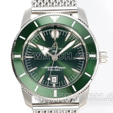 BLS factory collectible watch super ocean culture Breitlinggreen dial steel braceletfront live photo