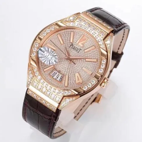 Big factory high-quality Piaget POLO series Gypsophila 18Krose gold men's watch detail shots