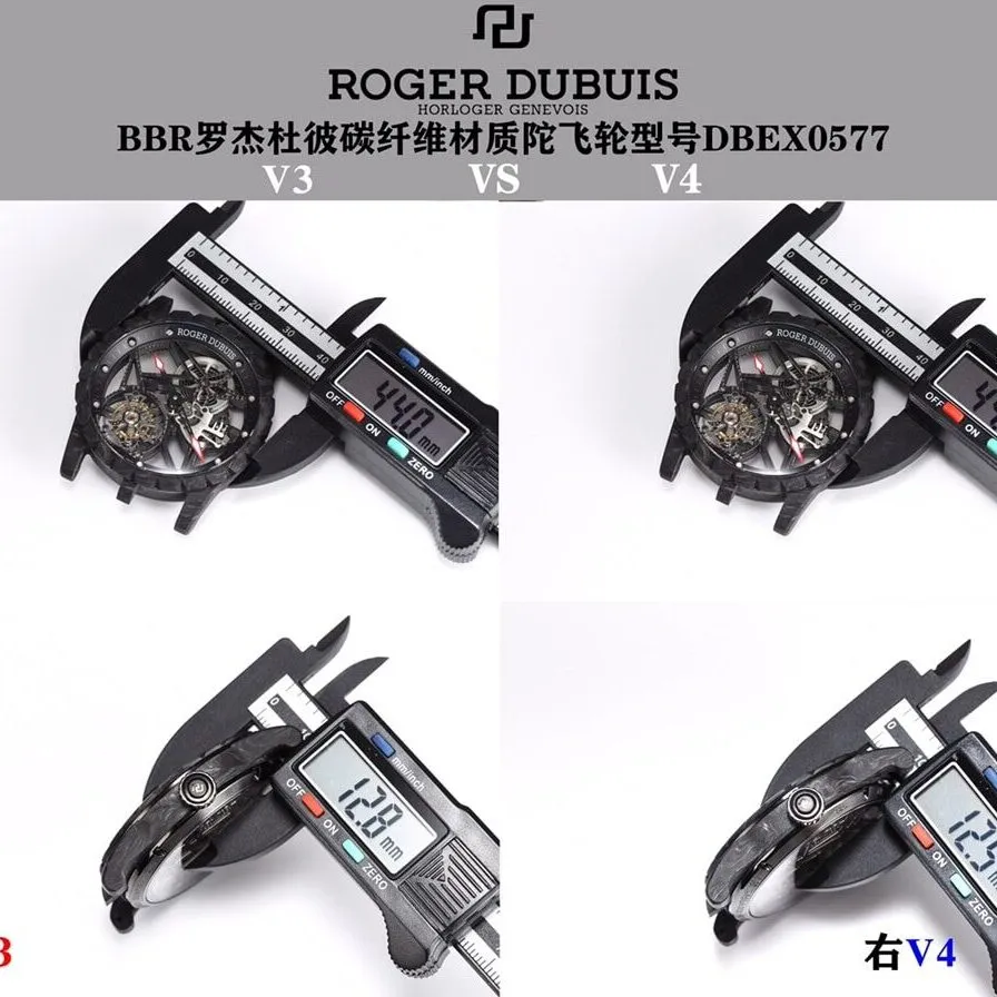 BBR factory Roger Dubuis top-tier watch king DBEX0577 real and fake comparison evaluation appearance live photos
