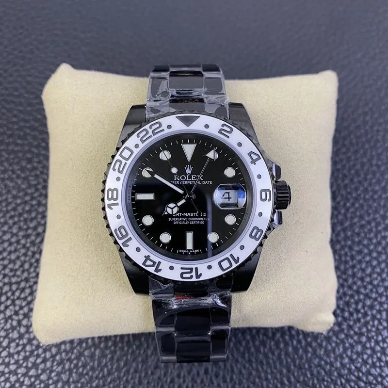 Rolexreplica watch 116710 black and white two-color ceramic dial Black Samurai Oreo front view