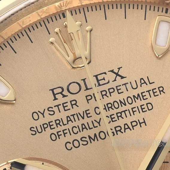 Factory C Rolex Daytona gold plate yellow goldsteel bracelet model m116508-0003 front live photo