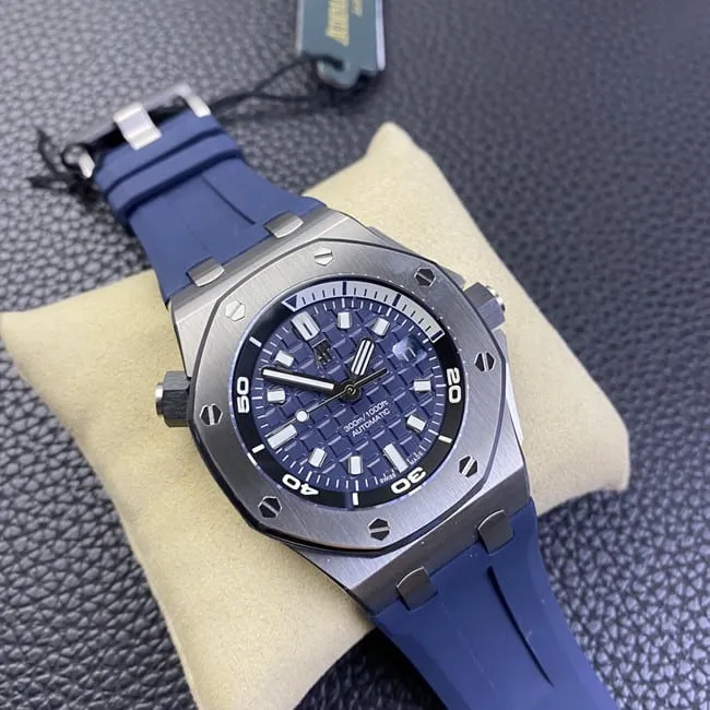 BF factory Audemars Piguet top automatic mechanical men's blue disk blue rubber band new watch front view