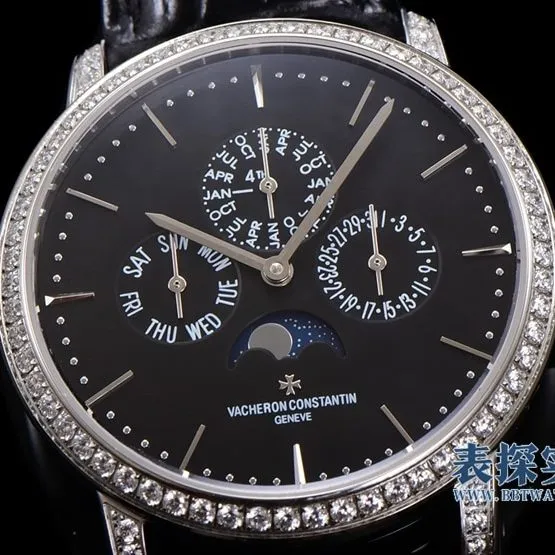 How to sell the high-quality Vacheron Constantin heritage series black dial perpetual calendar men's mechanical watch from a large manufacturer