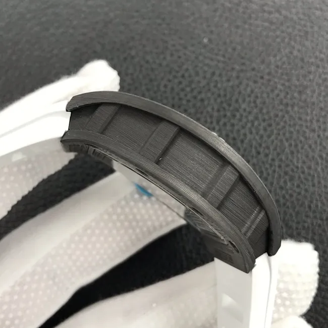 ZF Factorytop-tier watch Richard Mille men's black dial white rubber strap limited edition mechanical watch front view
