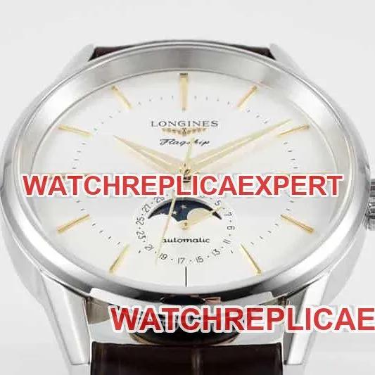 APS factory Longines classic replicatop-tier 1:1high-quality replicaguilloché dialmoon phaseL4.815.4.78.2front live photo