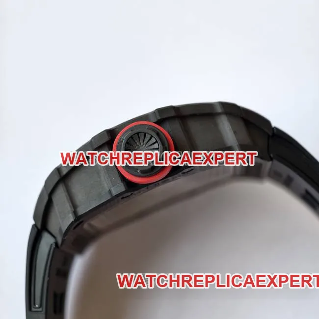 collectible watch RM35-02 UMI factory Richard Mille black shell black belt front live photo