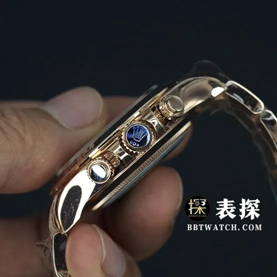 BT factory Rolex Daytona watch men's rose goldsteel bracelet pictures and prices front live photo