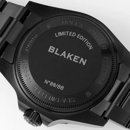 Rolextop-tier men's black dialsteel braceletSubmariner customized version mechanical watch front view