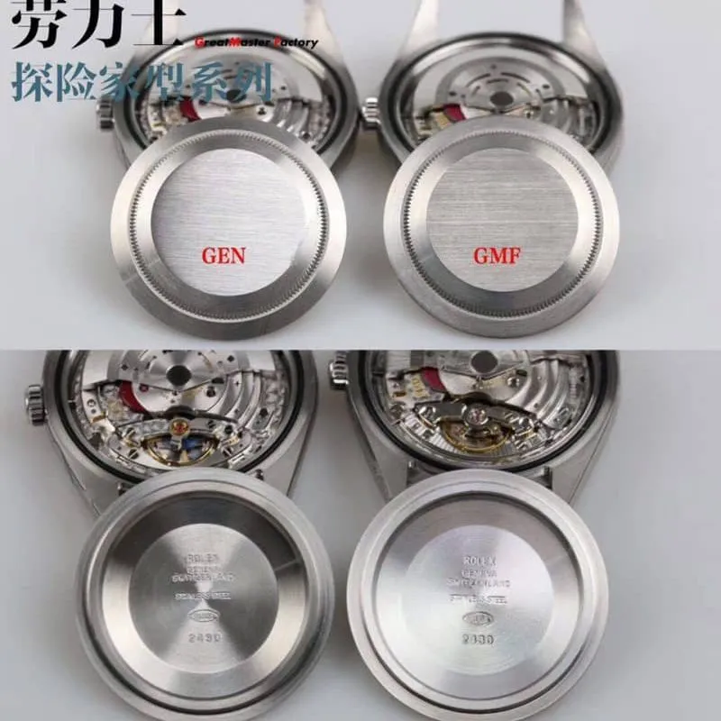 GMRolex Explorer m214270-0003 real and fake comparison evaluation side view