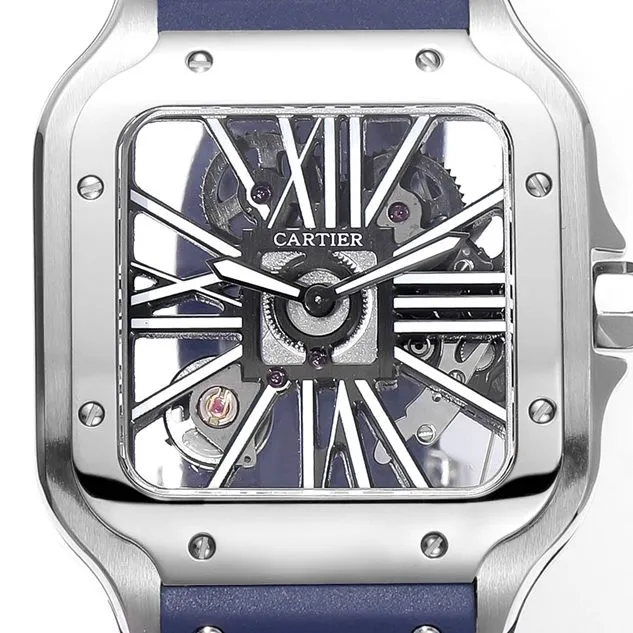 Cartier Santos WHSA0026 skeletonized