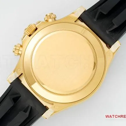 collectible watch RolexPPM factory Daytonablack dialdiamond bezel rubber braceletcaseback live photo