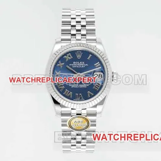 ARF FactoryRolex log super cloneblue dial Roman numerals 31mm five grid link 278274braceletlive photos