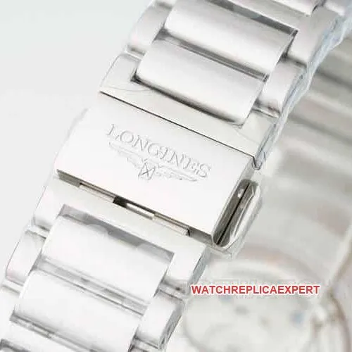 AFLongines Concas 1:1super silver dialsteel bracelet model L3.835.4.02.6front live photo